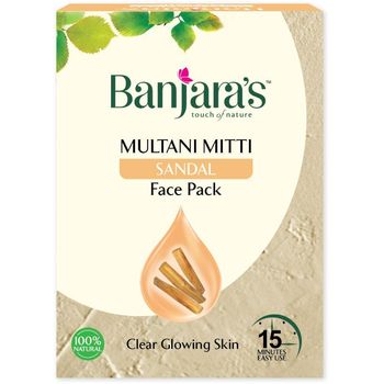 Banjara's Face Pack Multani Mitti And Sandal Clear Glowing Skin 100g