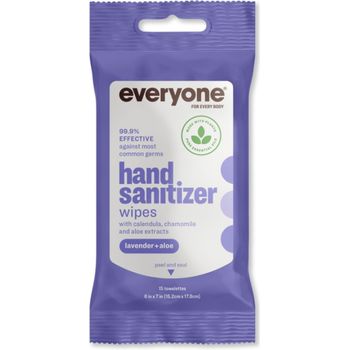 Everyone Lavender + Aloe Hand Sanitizer Wipes Pouch