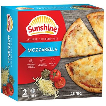 Sunshine Mozzarella Thin Herb Crust Pizza 2s 240g
