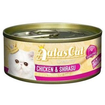 Aatas Cat Canned Food Creamy Chicken And Shirasu 80g