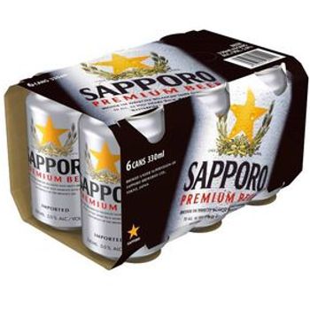 Sapporo Premium Beer 6 X 330ml