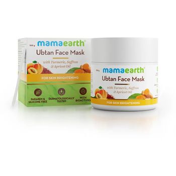 Mamaearth Ubtan Face Pack Mask for Fairness Tanning and Glowing Skin with Saffron 100ml
