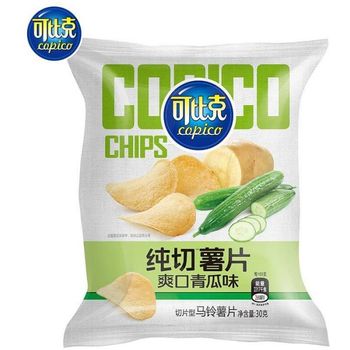 可比克纯切薯片青瓜味65G | Copico Potato Chips Cucumber Flavor 65g