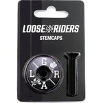 Loose Riders Bike Parts Rose Black Stem Caps