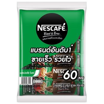 Nescafe Blend And Brew Instant Coffee Mix Espresso Roast 60 Sachets 15.8g
