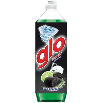 GLO DISHWASHING LIQUID ANTI BACTERIAL LIME CHARCOAL 1.2L