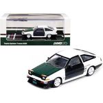 Inno Models Toyota Sprinter Trueno AE86 RHD White/Green 1/64 Diecast Model Car