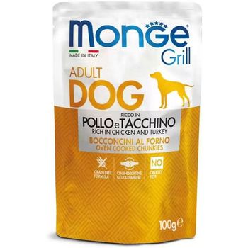 Monge Grill-Meat Pieces with Chicken and Turkey 100g