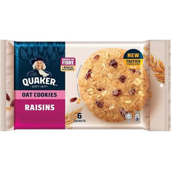 Quaker Oats Oatmeal Cookies Raisins 180g