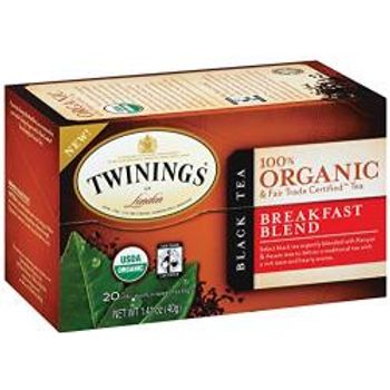 Twinings Of London Organic And Fair Trade Certified Breakfast Blend 20 Tea Bags