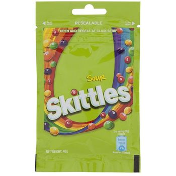 Skittles Sour Fruit Flavour Chew Candy 40g