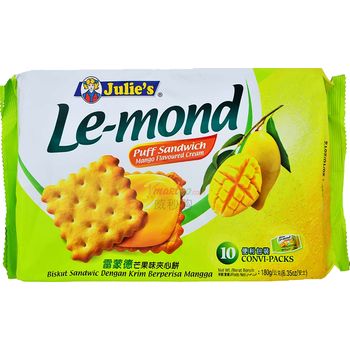 Julie's Le Mond Puff Sandwich Mango Biscuits 180g