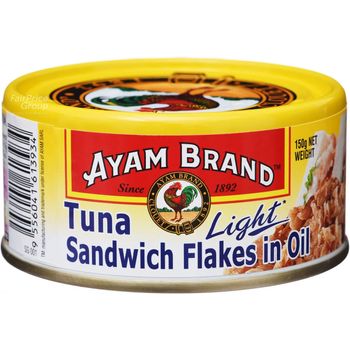 Ayam Brand Tuna Sandwich Flakes Oil Light 150g