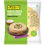 Mother's Recipe Garlic Green Chilli Papad 180g