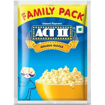 Act II Instant Popcorn Golden Sizzle Snacks 90g