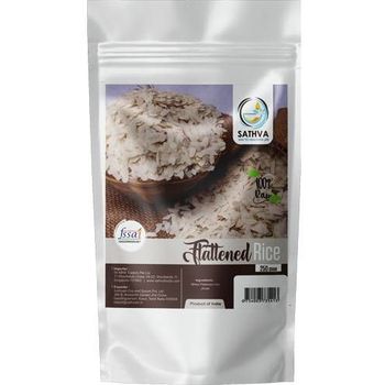 Sathva White Rice Thin Poha/Flattened Rice/Rice Flakes/Aval 250g