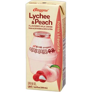 Binggrae Lychee And Peach Flavored Milk 200ml