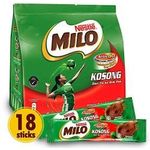 Nestlé Milo Chocolate Powder Instant Malt Chocolate Milk Powdered Drink Original On The Go Fortified Powder Energy Drink Less Sweet Than Milo 3 In 1 Imported From Malaysia 18 Sticks