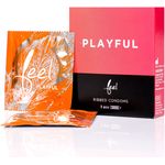 Nulatex Feel Playful Ribbed Condoms 3pcs