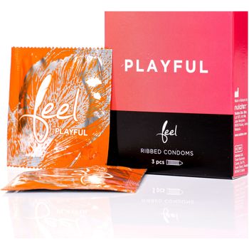 Nulatex Feel Playful Ribbed Condoms 3pcs