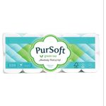 PurSoft Bathroom Tissue Green Tea 4 Ply 10 Rolls