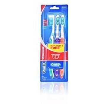 Oral-B Toothbrushes All Rounder 123 3ct Medium 2-pack