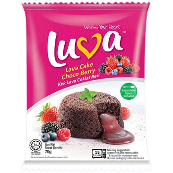 Mighty White Lava Cakes Choco Berries 70g