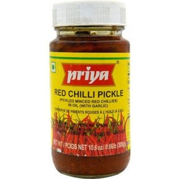 Priya Red Chilli Pickle In Oil With Garlic 300g
