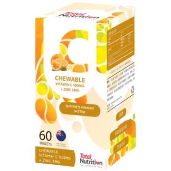 Total Nutrition Chewable Vitamin C 500mg 60 Tablets