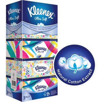 Kleenex Facial Tissue Box Floral 3ply