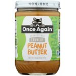 Once Again Organic Unsweetened Crunchy Peanut Butter 454g