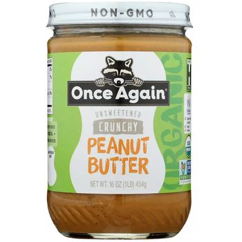 Once Again Organic Unsweetened Crunchy Peanut Butter 454g