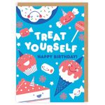 Ohh Deer Happy Birthday Treat Yourself Greeting Card
