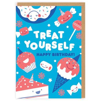 Ohh Deer Happy Birthday Treat Yourself Greeting Card