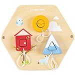 Le Toy Van Baby Sensory Petilou Shapes Activity Tile Wooden Educational Montessori Toddler Learning Toy Suitable For 18+ Months