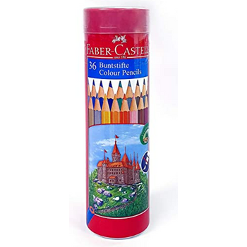 Faber-Castell 36C Classic Colour Pencils in Metal Round Tin