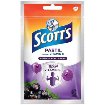 Scott's Vitamin C Blackcurrant Pastilles 15pastil