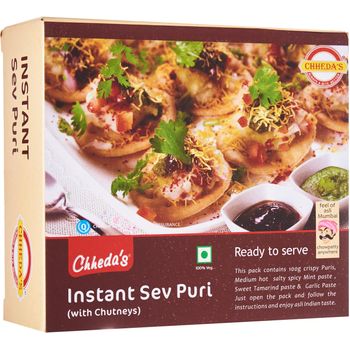 Chheda's Instant Sev Puri With Chutneys 400g