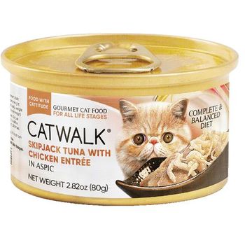 Catwalk Cat Skipjack Tuna with Chicken Entree in Aspic 80g