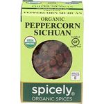 Spicely Organic Peppercorn Sichuan Whole 0.20 Ounce Ecobox Certified Gluten