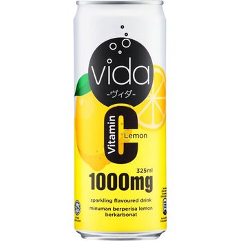 Vida C Vitamin Lemon Sparkling Flavoured 325ml