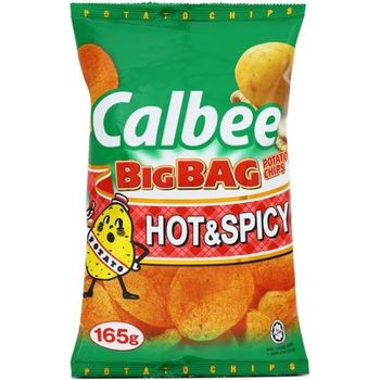 Calbee Big Bag Hot And Spicy Potato Chips 165g