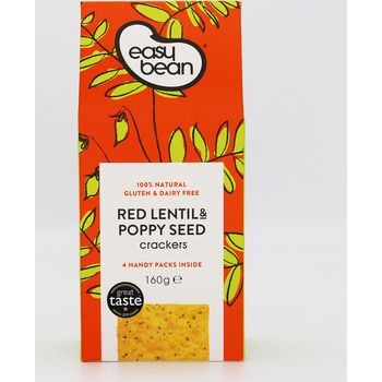 Easy Bean Red Lentil And Poppy Seed Crackers 160g