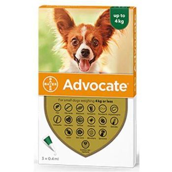 Bayer Advocate for Dogs up to 4kg 3pcs