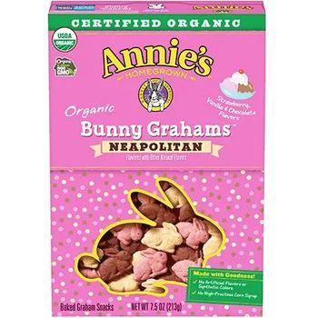 Annie's Organic Bunny Grahams Snacks Neapolitan 213g