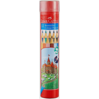 Faber-Castell 12C Classic Colour Pencils in Metal Round Tin