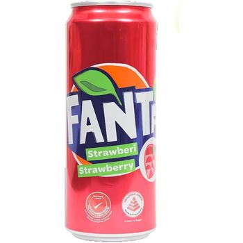 Fanta Strawberry Flavour Soft Drink Can 250ml
