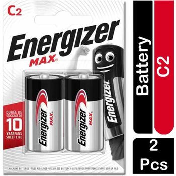 Energizer Max Sizec Long Lasting Alkaline Batteries 2 Pack