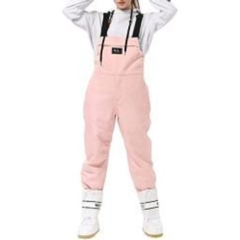 Zayz Skiiing Snowboarding Bibs Ski Pants Waterproof Insulated Winter Overalls For Women Men Hiking Mountains Color Pink Size Xxlarge