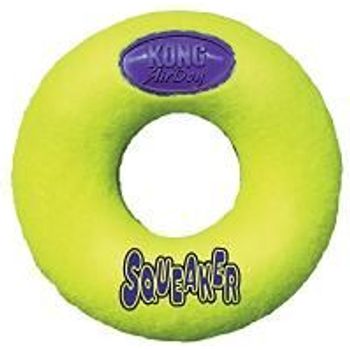 Kong Airdog Squeaker Donut Squeaky Bounce And Fetch Toy Tennis Ball Material For Medium Dogs